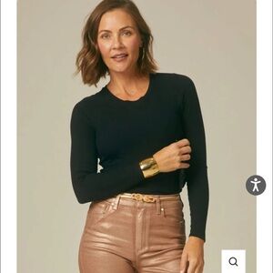 Shebird Aspen Long Sleeve Ribbed Knit Bra Top Sz 4/M